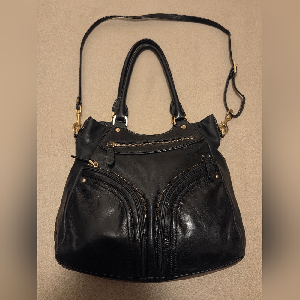 Cole Haan black leather hobo crossbody